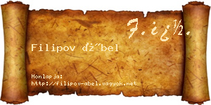Filipov Ábel névjegykártya
